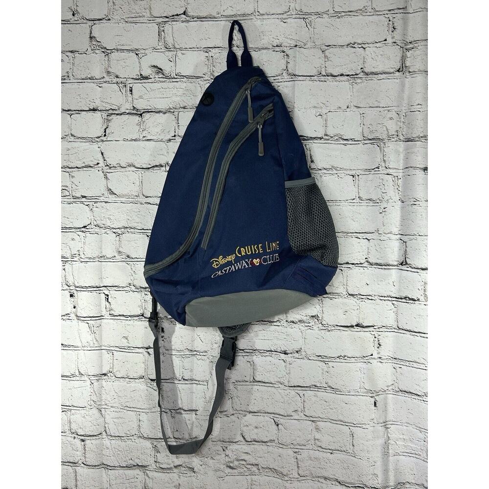 Disney Cruise Line Castaway Club Sling Shoulder Bag Backpack Crossbody Bag Blue